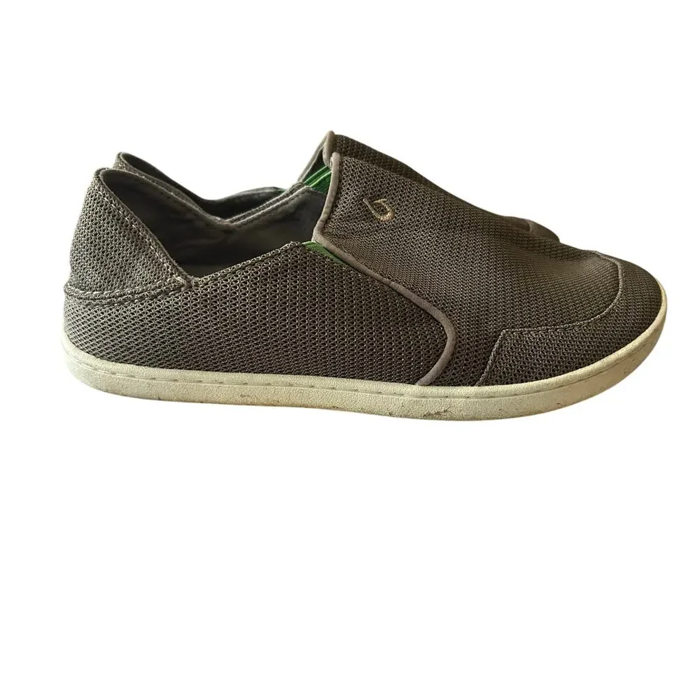 Olukai Men’s Nohea mesh slip-on shoes travel comfortable size 7